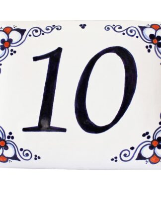 Numero Civico in Ceramica Dipinto a Mano Personalizzabile