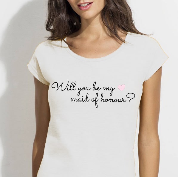 T-Shirt Personalizzata "Vuoi Essere la Mia Testimone?" - immagine 3