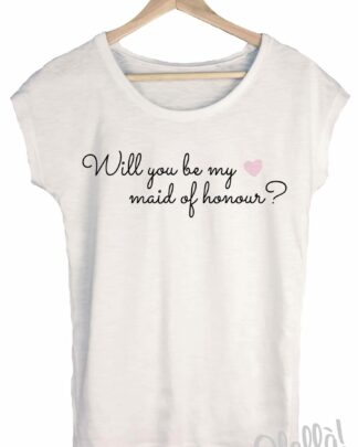 T-Shirt Personalizzata "Vuoi Essere la Mia Testimone?"