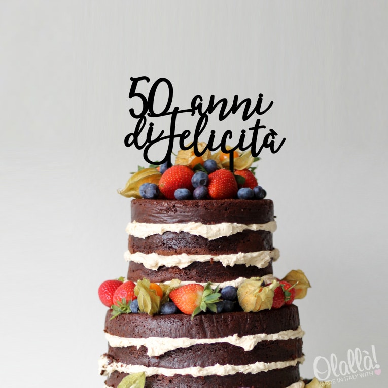 Cake Topper Personalizzato per Anniversario