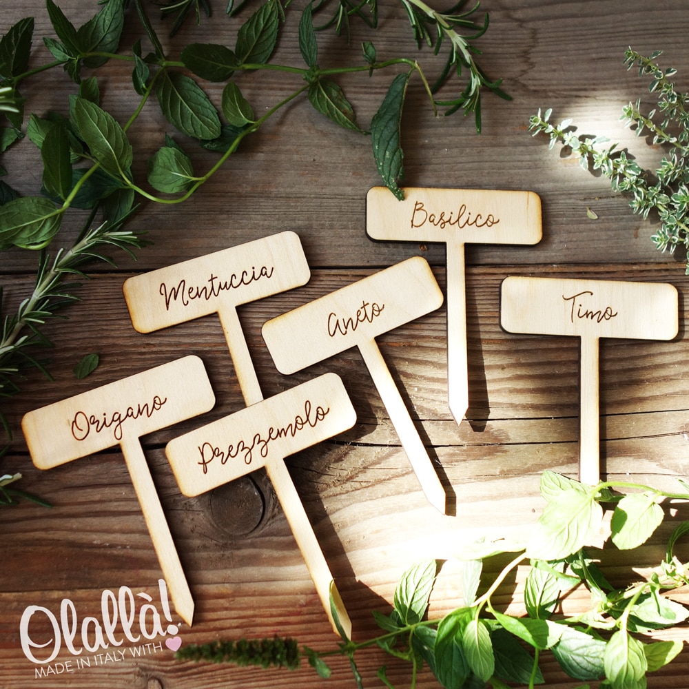 Etichetta da Pianta in Legno Personalizzabile - immagine 3