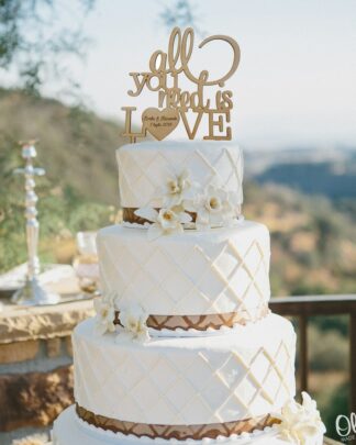 Cake Topper Personalizzato - All You Need is Love