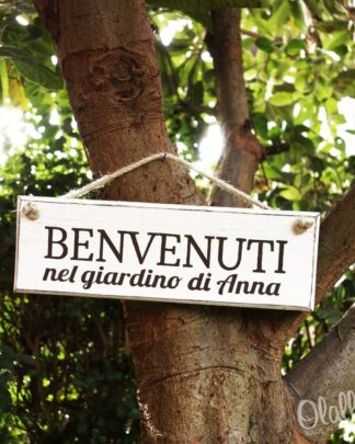 Targhetta in Legno Vintage Personalizzata