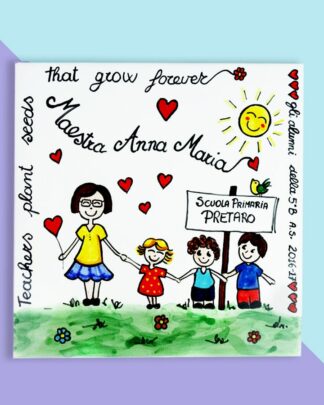 Piastrella in Ceramica Personalizzata Regalo Maestra