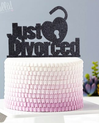 Cake Topper Personalizzato Just Divorced - Idea Regalo per la Festa dei Singles