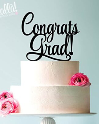 Cake Topper "Congrats Grad!" per Laurea