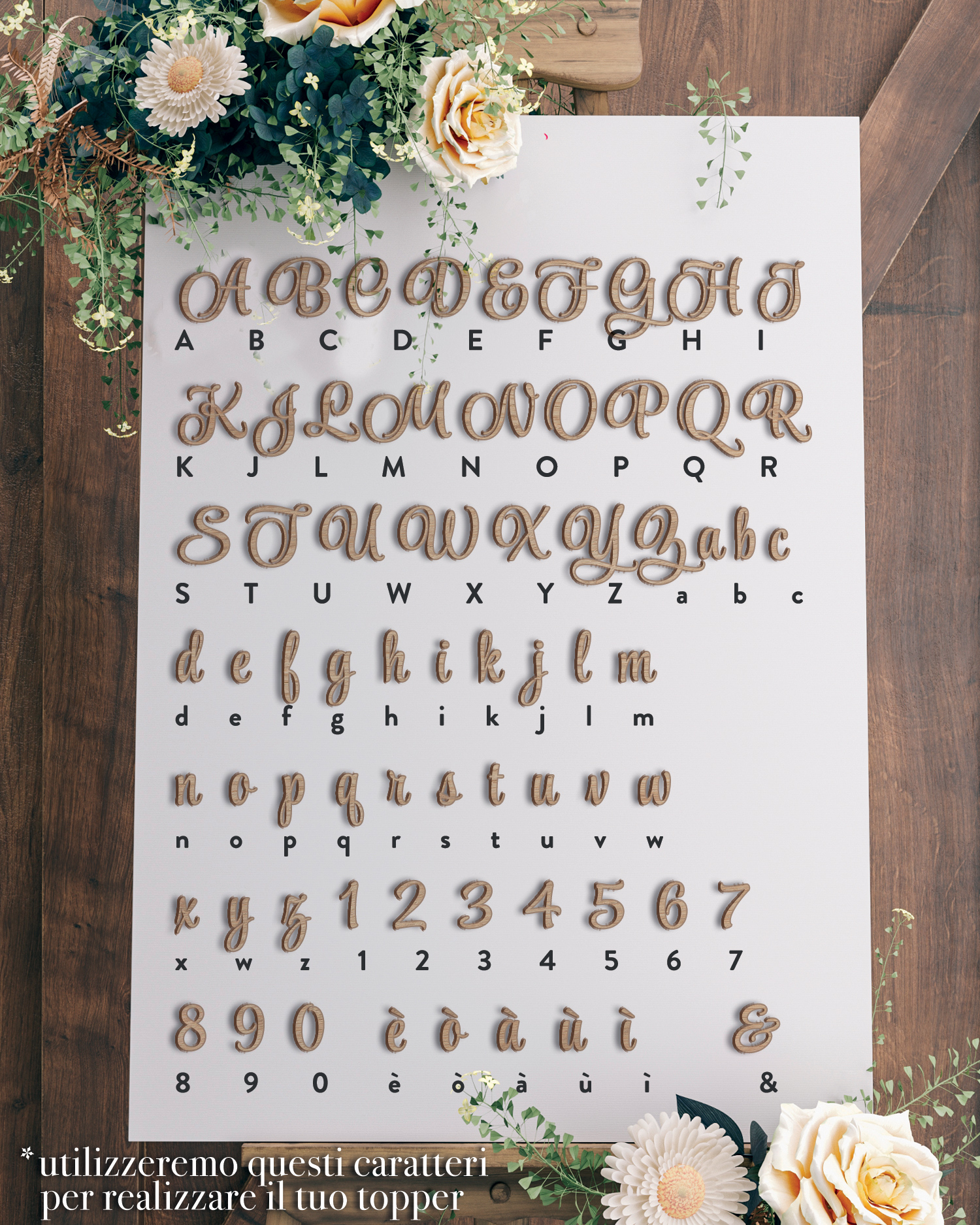 Cake Topper Personalizzato con Ali da Angelo "La Prima Comunione di" - immagine 7