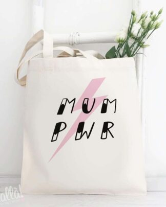 Borsa Shopper personalizzata "Mum PWR" - Idea Regalo Festa della Mamma