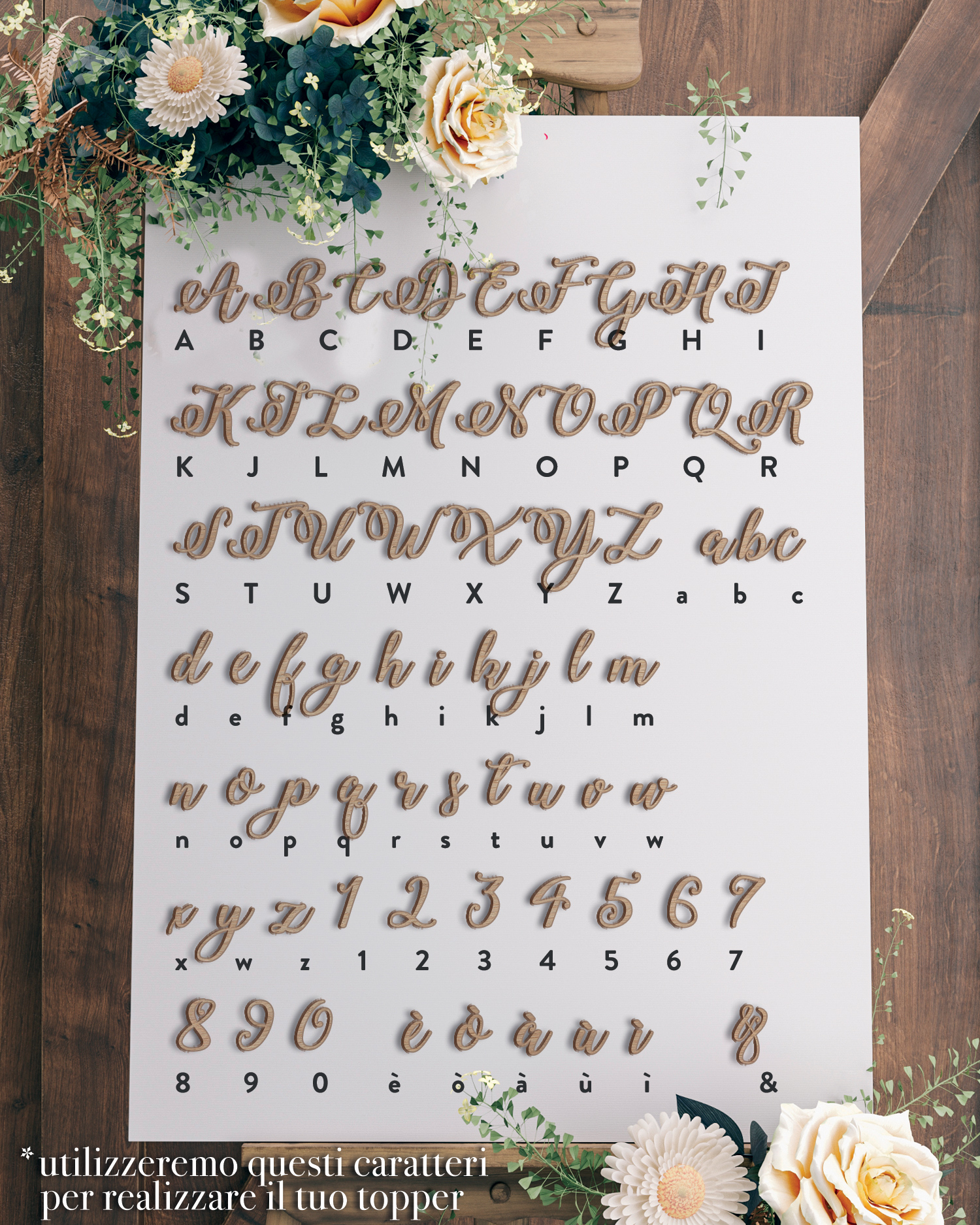 Cake Topper Personalizzato Battesimo con Nome in Elegante Corsivo e Croce - immagine 4