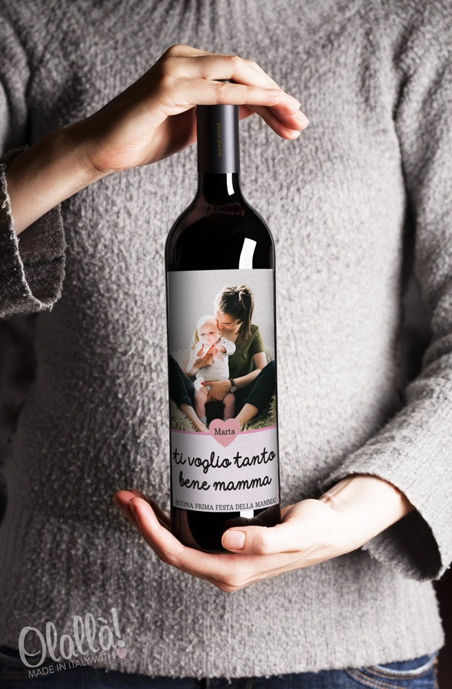 Bottiglia Personalizzata con Foto e Dedica "Ti Voglio Tanto Bene Mamma" - immagine 4