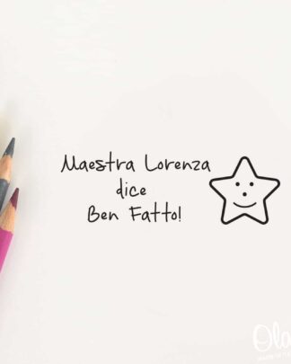 Timbro Personalizzato per Maestra "Ben Fatto!"
