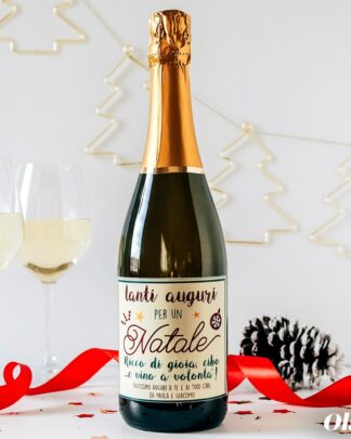 Bottiglia Personalizzata con Auguri - Idea Regalo per Natale