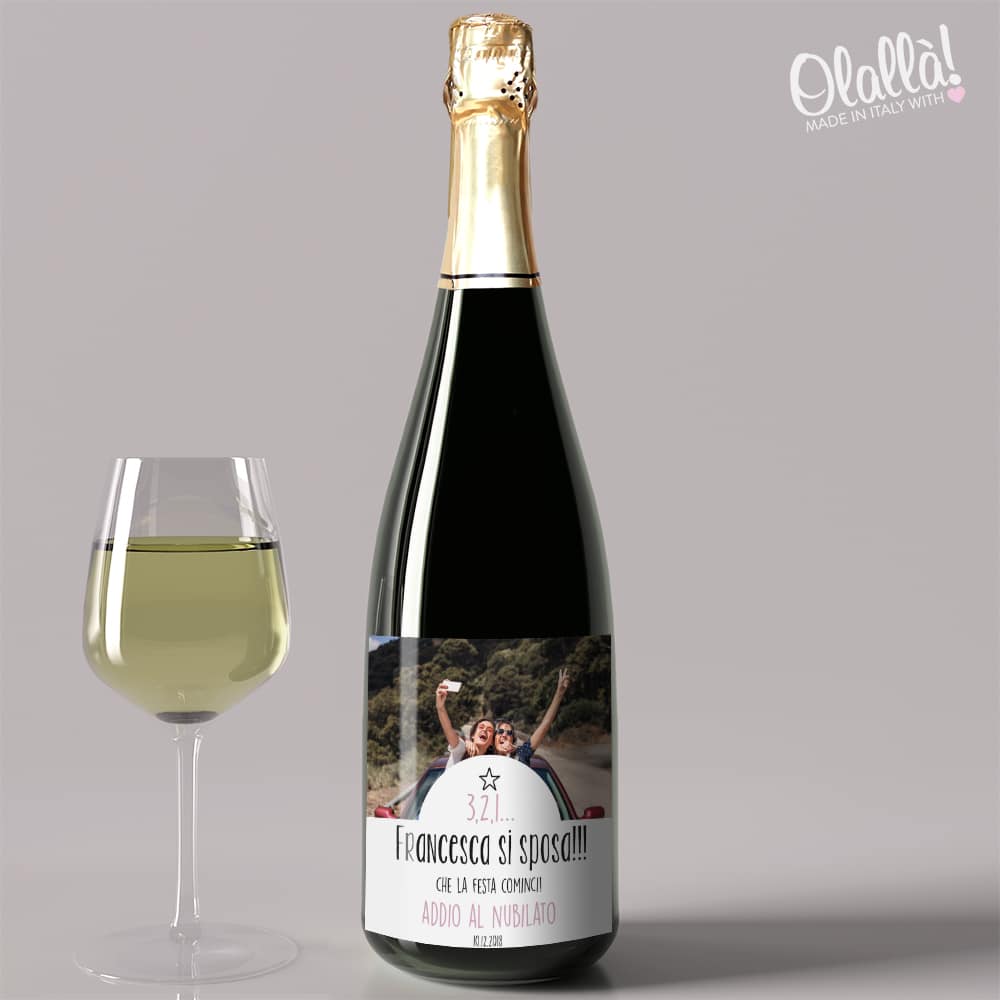 Bottiglia Personalizzata "Francesca si sposa"- Idea Regalo per Addio al Nubilato - immagine 6
