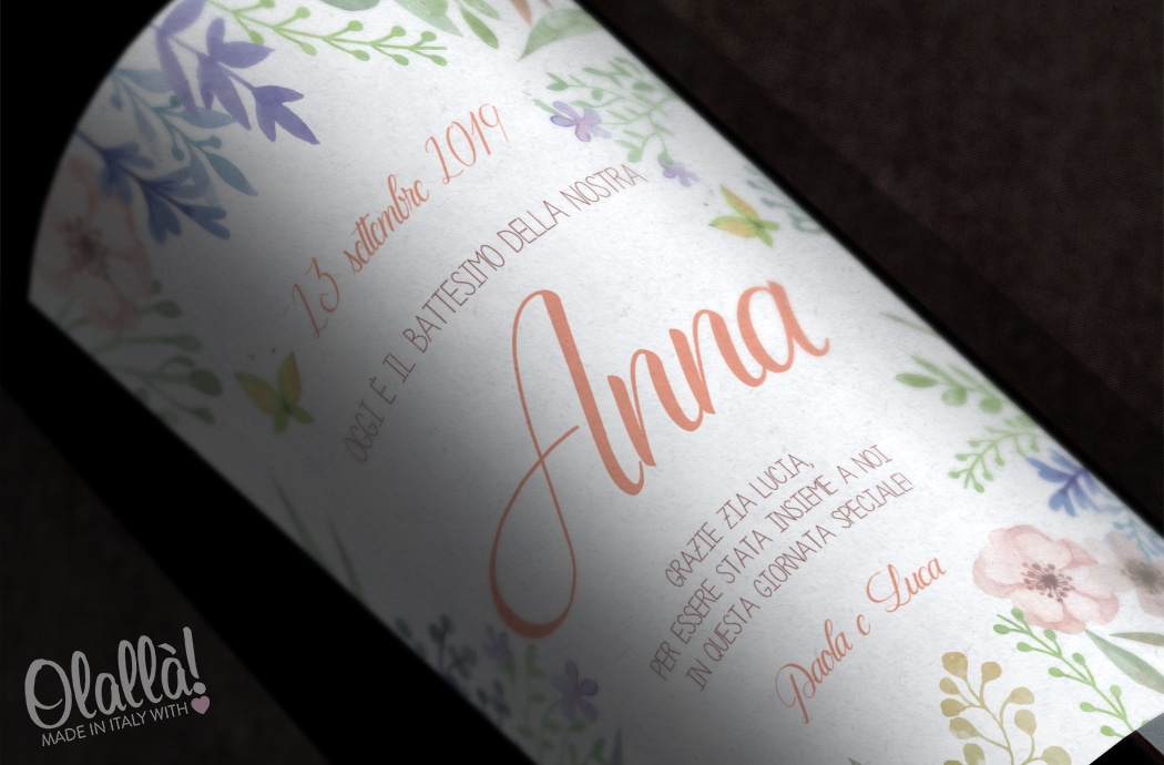 Bottiglia con Etichetta Personalizzata - Idea Regalo per Padrino - immagine 2