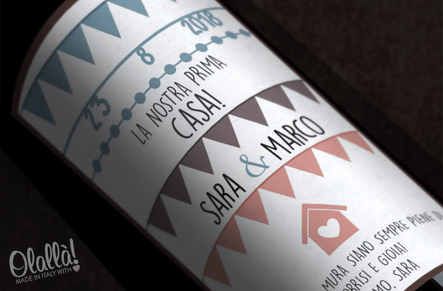 Bottiglia con Etichetta Personalizzata - Idea Regalo per la Nuova Casa - immagine 4