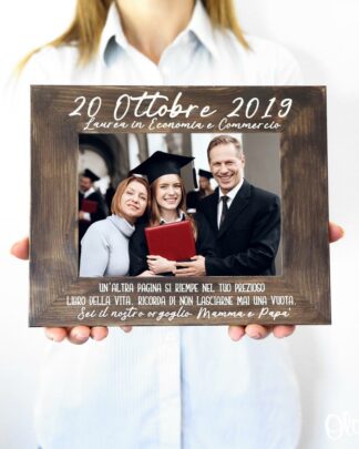 Cornice in Legno Personalizzata con Dedica - Regalo Laurea