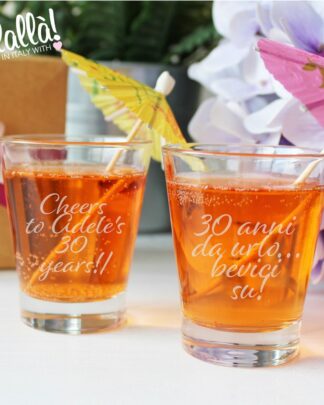 Bicchierino Personalizzato Conico con Frase a Scelta - Idea Regalo Compleanno