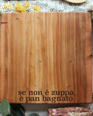 Tagliere Personalizzabile con Proverbi sulla Cucina - Idea Regalo Casa Nuova