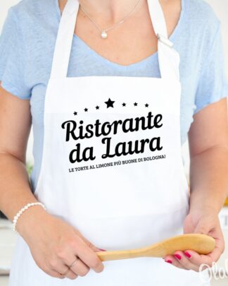 Grembiule Personalizzato "Ristorante da..." con Nome, Dedica e Decoro Stella