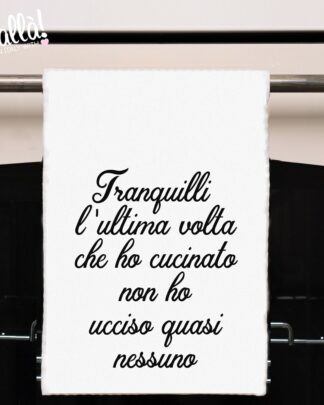 Strofinaccio da Cucina Elegante Personalizzato con Dedica