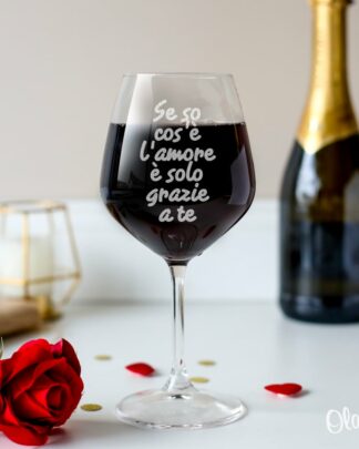 Calice Personalizzato con Frase o Citazione - Idea Regalo San Valentino