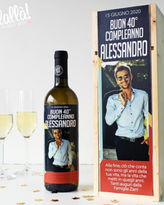 Cassettina Porta Vino Personalizzata Regalo Compleanno Uomo Giovane