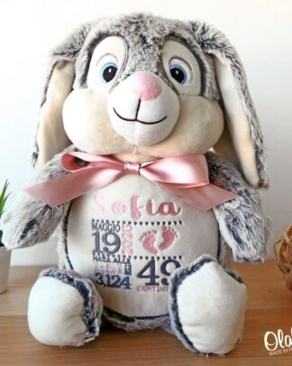 Peluche Personalizzato con Dati di Nascita - Idea Regalo Nascita