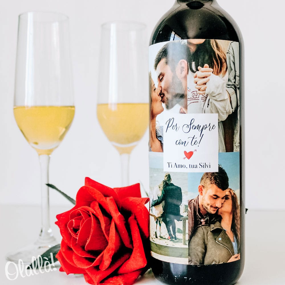 Bottiglia Personalizzata "Per Sempre con Te" con Foto - Idea Regalo per Anniversario - immagine 2