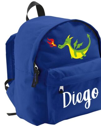 Zainetto per Scuola e Asilo Personalizzato con Drago - Idea Zaino Scuola per Bambino, Back to School