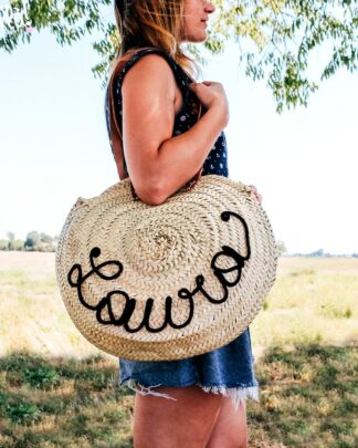 Borsa Mare in Paglia Personalizzabile con Nome - Regalo per le Vacanze