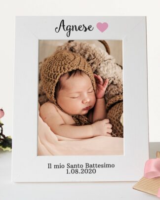 Set 5 Cornici Personalizzate Idea Bomboniera Battesimo