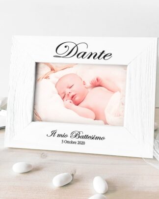 Cornice Personalizzata Con Nome in stile Elegante e Frase Idea Regalo Nascita Comunione o Battesimo