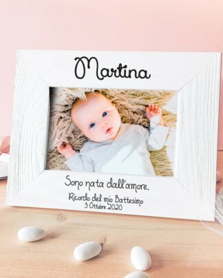 Cornice Personalizzata Con Nome e Frase Idea Regalo Nascita Comunione o Battesimo