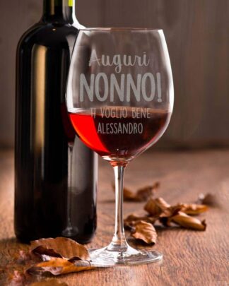 Calice Personalizzato "Auguri Nonno" - Idea Regalo Nonno o Nonna