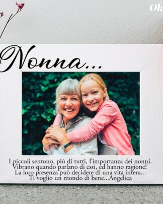 Cornice in Legno "Nonna" Personalizzata con Dedica - Idea Regalo per la Nonna, Bisnonna, Festa dei Nonni