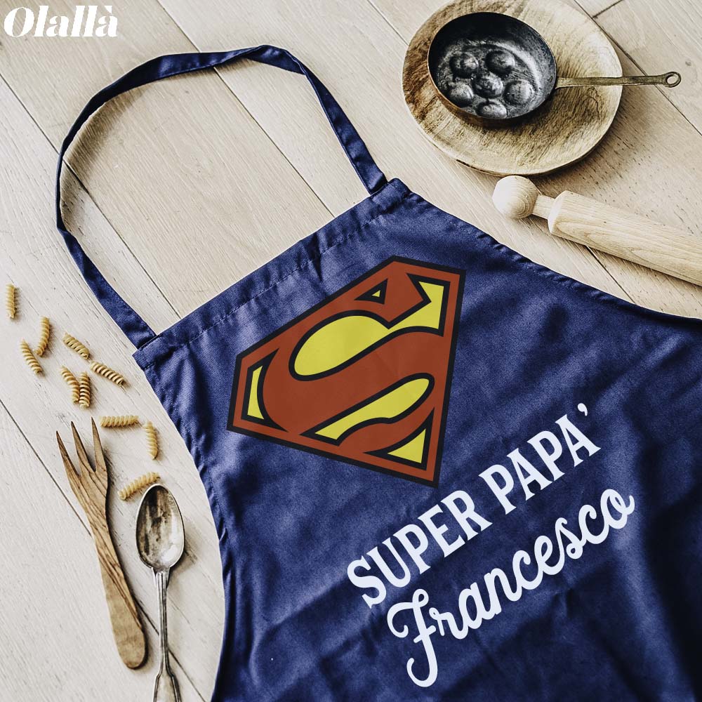 Grembiule da SuperMan Personalizzato Idea Regalo Papà