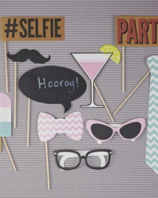 Accessori per Photobooth Festa di Compleanno Cravatta Selfie Occhiali e Baffi divertenti