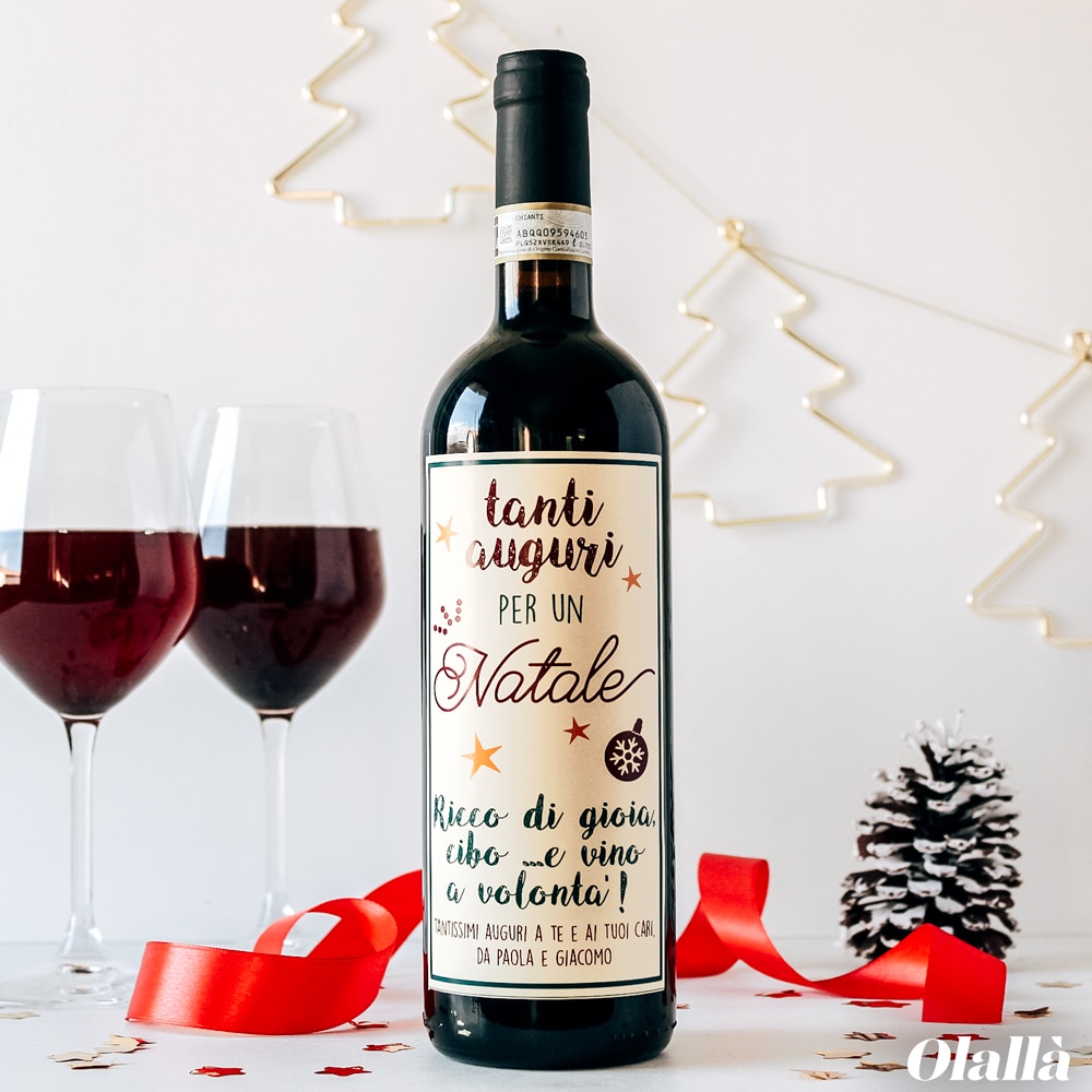 Bottiglia Personalizzata con Auguri - Idea Regalo per Natale - immagine 6