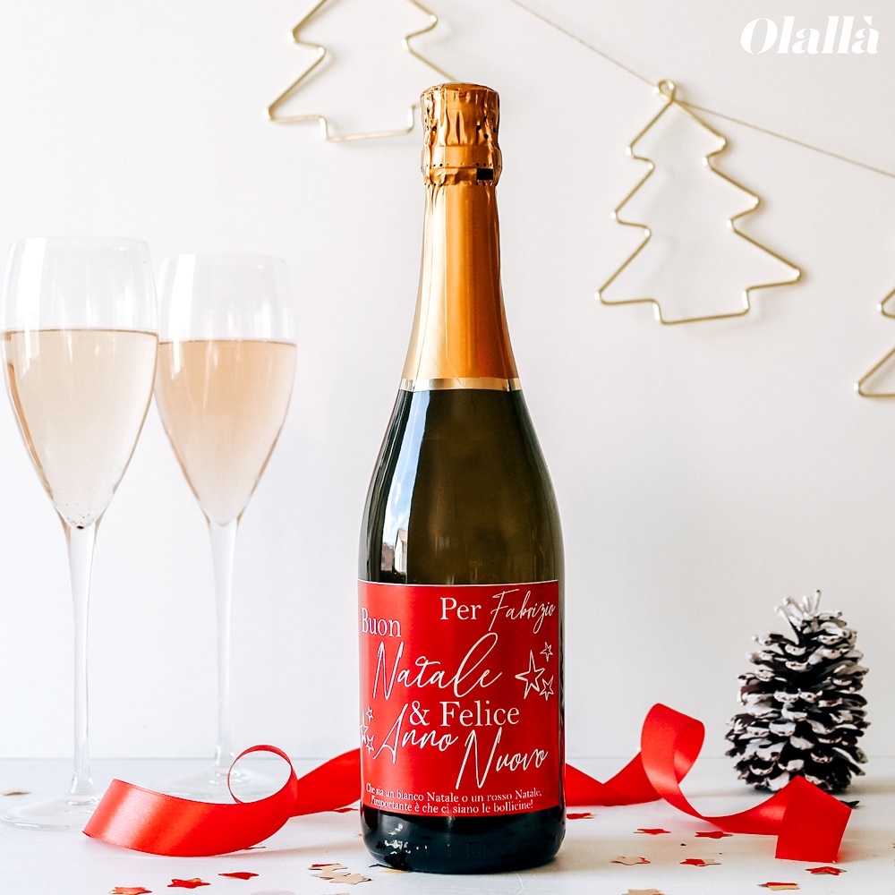 Bottiglia Personalizzata "Buon Natale e Felice Anno Nuovo" - immagine 7
