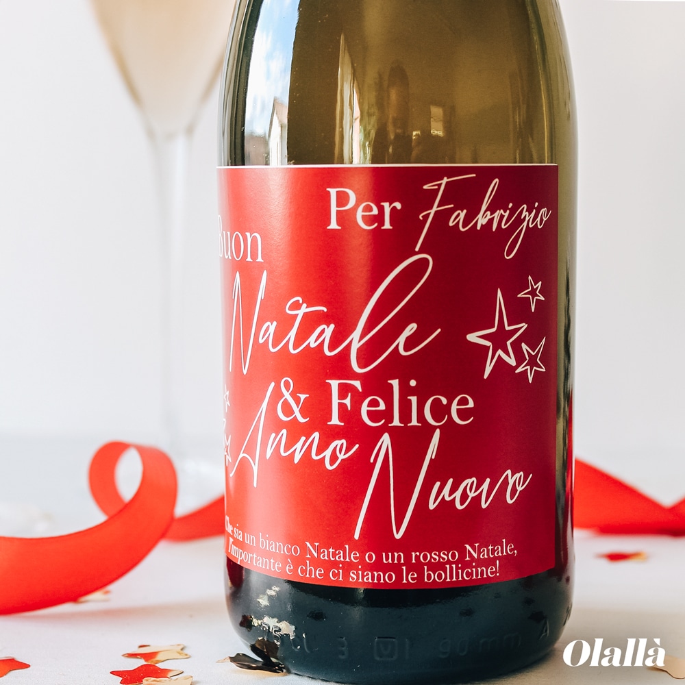 Bottiglia Personalizzata "Buon Natale e Felice Anno Nuovo" - immagine 6