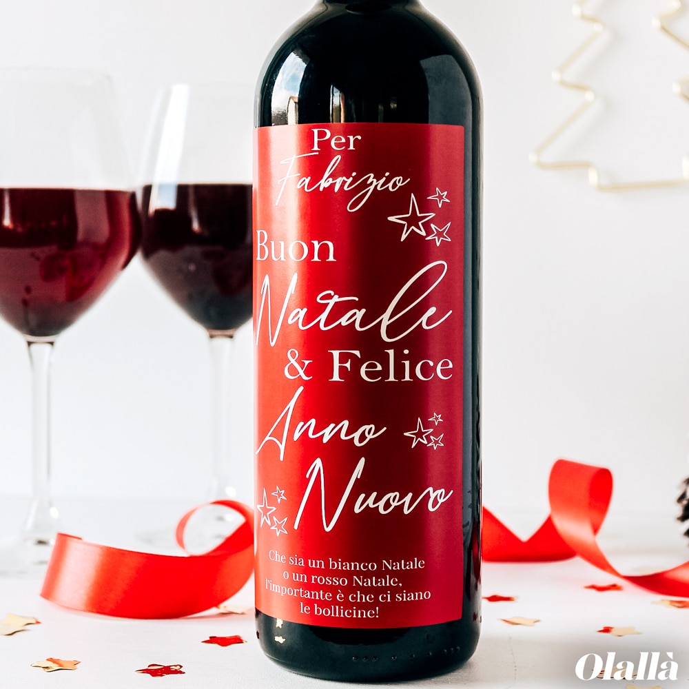 Bottiglia Personalizzata "Buon Natale e Felice Anno Nuovo" - immagine 2