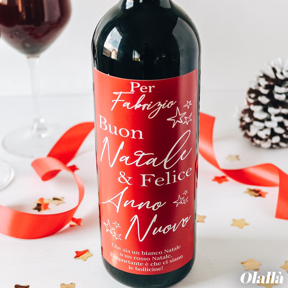 Bottiglia Personalizzata "Buon Natale e Felice Anno Nuovo" - immagine 3