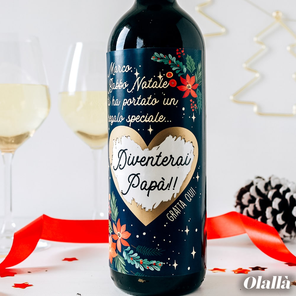 Bottiglia Gratta e Vinci Personalizzata con il tuo Messaggio Segreto - Regalo di Natale Originale - immagine 3