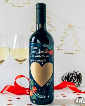 Bottiglia Gratta e Vinci Personalizzata con il tuo Messaggio Segreto - Regalo di Natale Originale