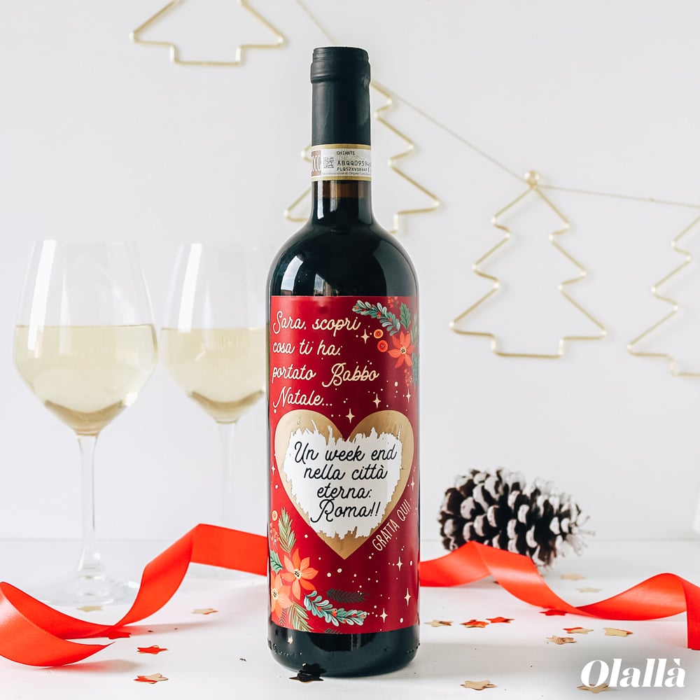 Bottiglia Gratta e Vinci Personalizzata con il tuo Messaggio Segreto - Regalo di Natale - immagine 3