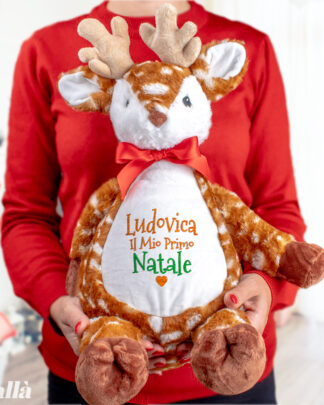 Peluche "Il Mio Primo Natale" Personalizzato con Nome - Idea Regalo 1°Natale
