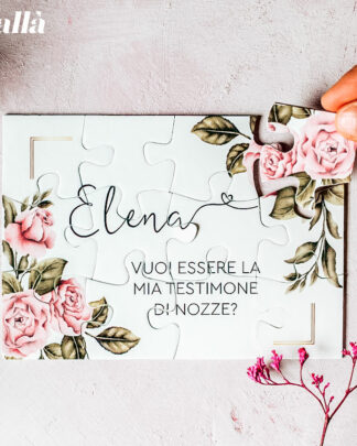 Puzzle Personalizzato con Messaggio a Sorpresa Vuoi Essere la Mia Testimone di Nozze?