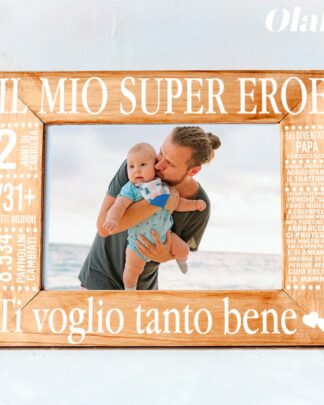 Cornice in Legno Personalizzata - Idea Regalo Festa del Papà