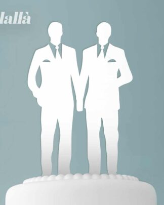 Cake Topper Personalizzato Coppia di Uomini