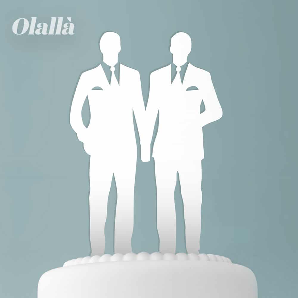 Cake Topper Personalizzato Coppia di Uomini